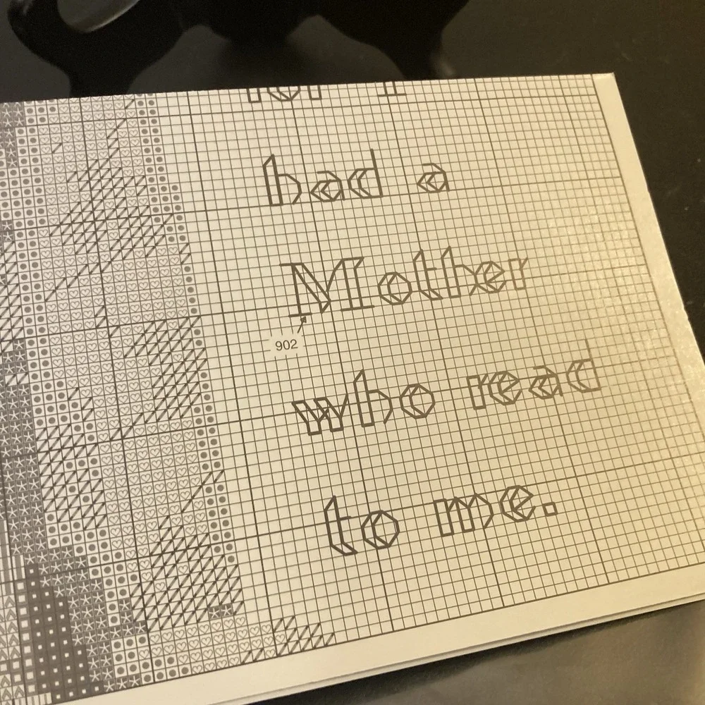 Studio B Story Hour Cross Stitch Pattern Reading Mother Poem Strickland‎ Gillian